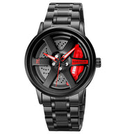 SKM  Watch BLACK CHAIN WITH RED PEDAL image 0