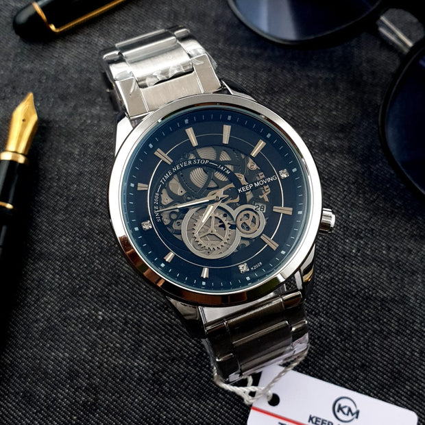 Original Keep Moving Down Sec working Watch Sliver colour image 1