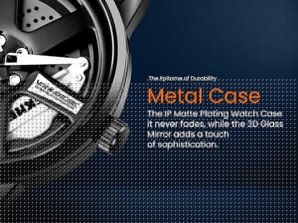 SKM  Watch BLACK CHAIN WITH GREEN PEDAL image 2