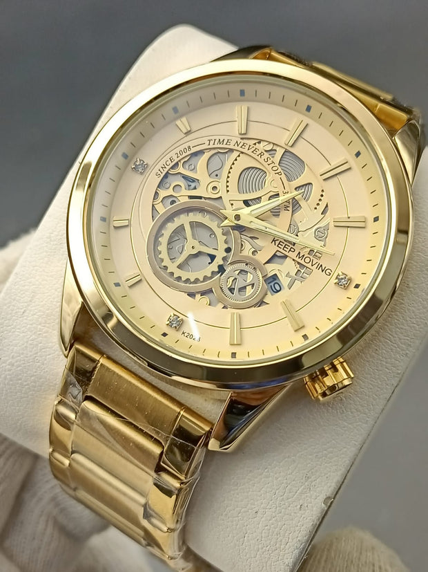 Original Keep Moving Down Sec working Watch Gold colour image 1