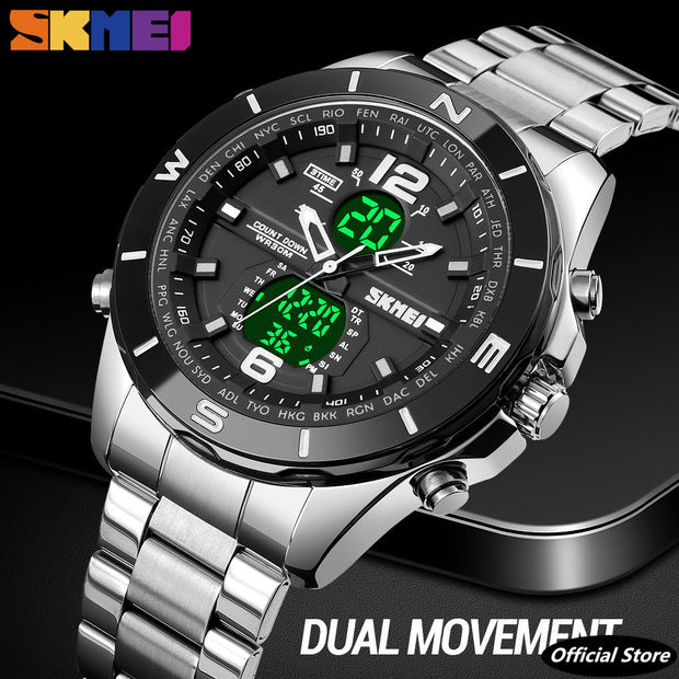 Original SKM Dual time Sliver Colour image 3