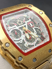 Original Forecast Big Face Chronograph Working Watch Gold Colour image 4