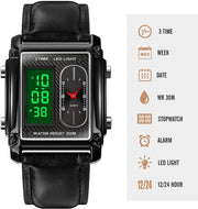 Original SKM Black belt Square Dual time image 6