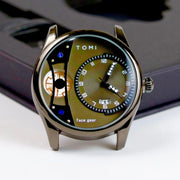 Tomi – FaceGear – Dual Strap –Black Bazel with Dark Grey Dial image 0