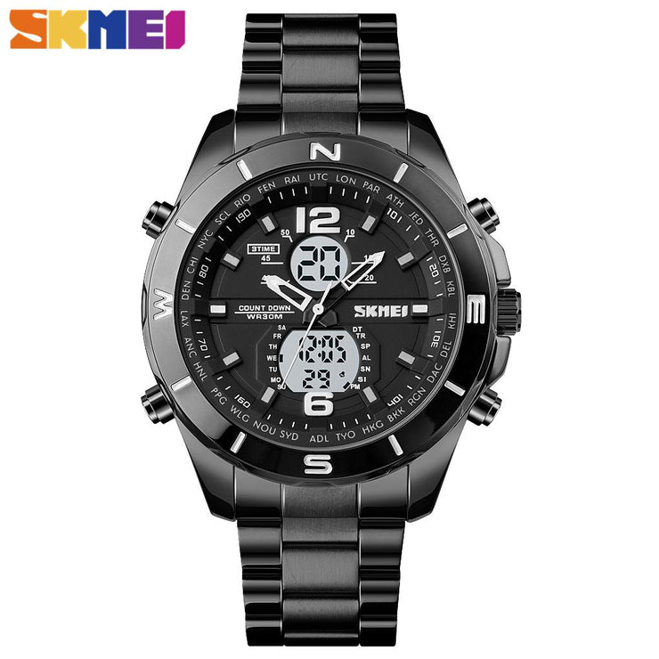 Original SKM Dual time Black Colour image 2