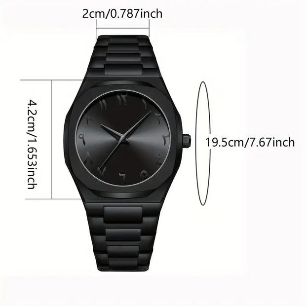 Arabic Dial full Mat Black chain image 6