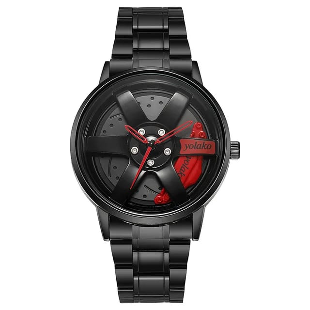 Original allroy rim Watch Black Chain with Red dial image 2