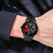 SKM  Watch BLACK CHAIN WITH RED PEDAL image 1