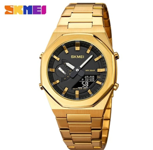 Original SKM World Time Watch Gold image 1