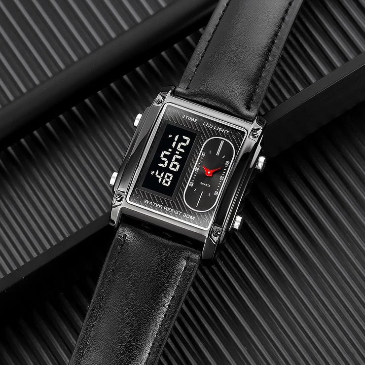 Original SKM Black belt Square Dual time image 7