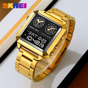SKM  Three Machine Watch Gold Colour image 1