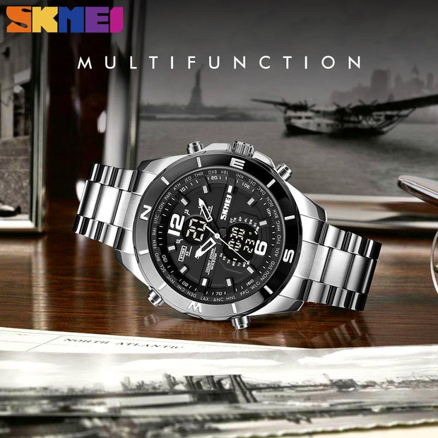 Original SKM Dual time Sliver Colour image 1