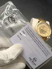 Original Keep Moving Down Sec working Watch Gold colour image 6