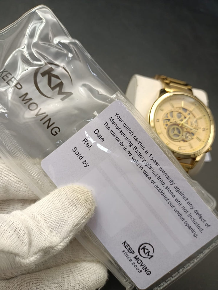 Original Keep Moving Down Sec working Watch Gold colour image 6