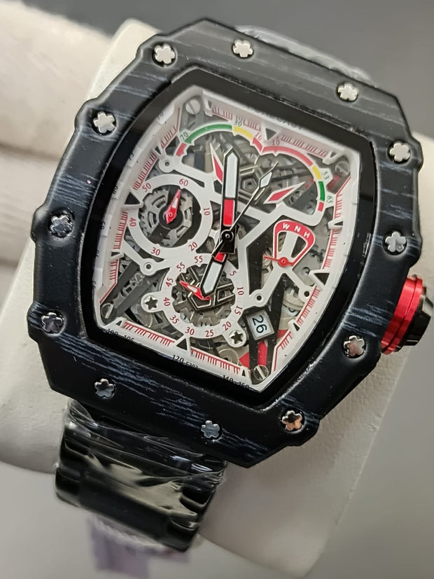 Original Forecast Big Face Chronograph Working Watch Black Colour image 4