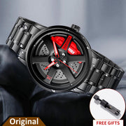 SKM  Watch BLACK CHAIN WITH RED PEDAL image 5