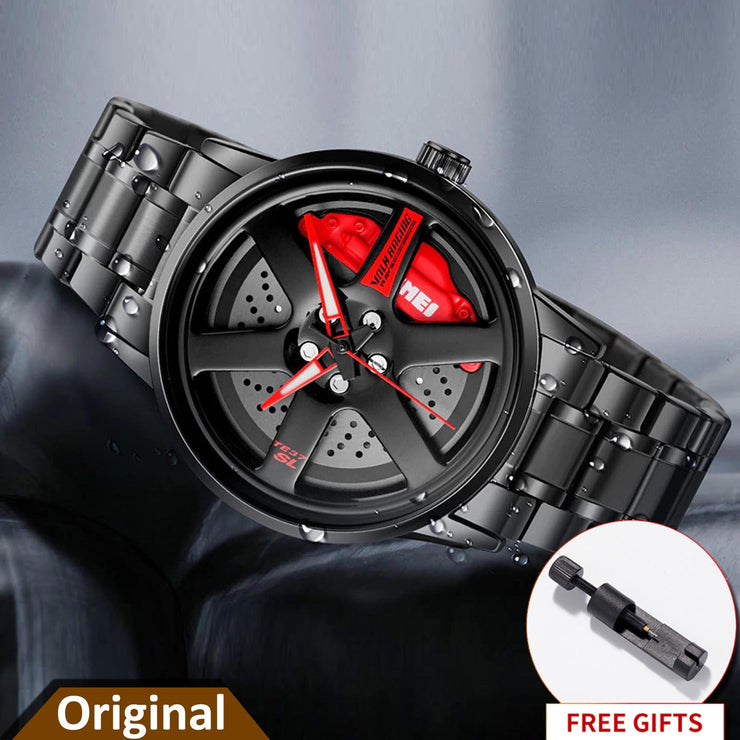 SKM  Watch BLACK CHAIN WITH RED PEDAL image 5