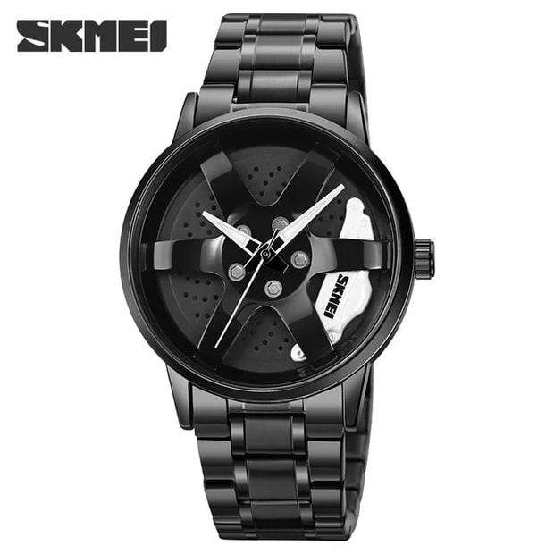 SKM  Watch BLACK CHAIN WITH WHITE PEDAL image 5
