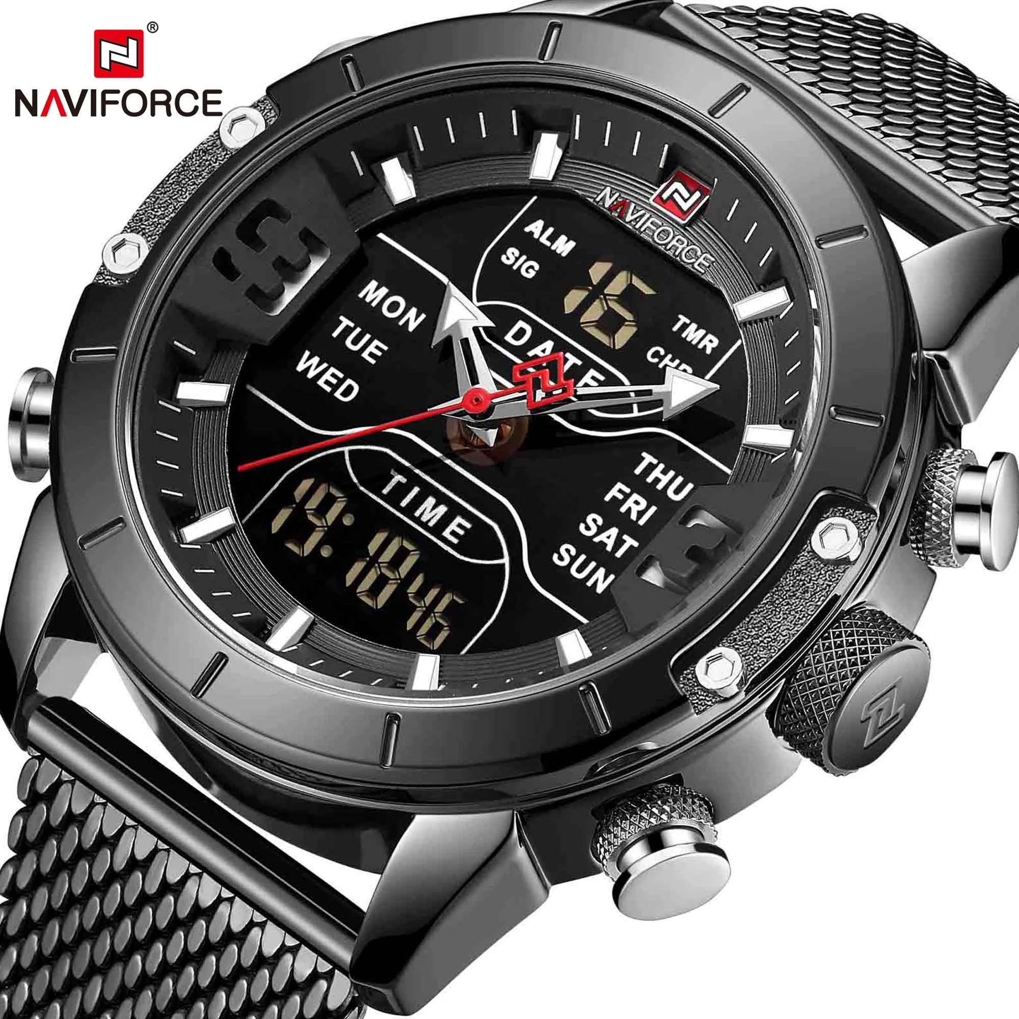 Original naviforce with Black Shepard Chain image 0