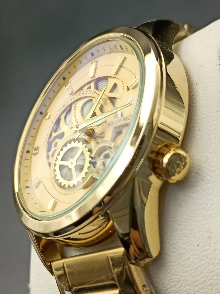 Original Keep Moving Down Sec working Watch Gold colour image 5
