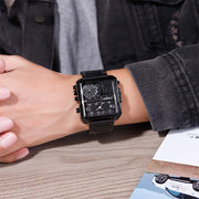 Original SKM Triple Time Watch Black Colour image 4