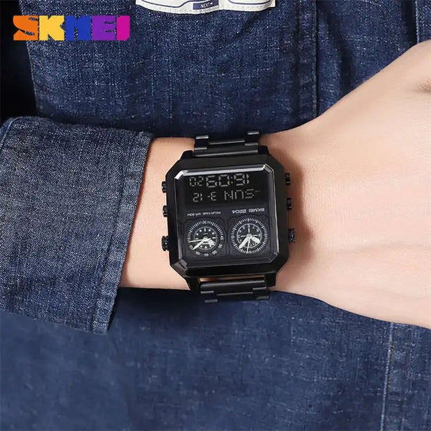 SKM Three Machine Watch Black Colour image 4