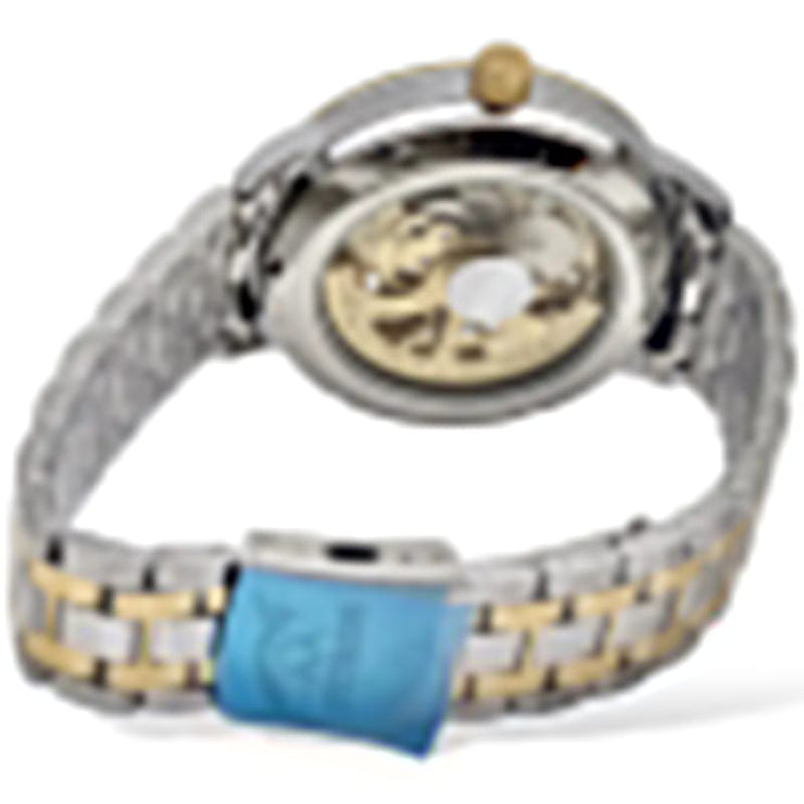 Skeleton Automatic Watch Two tone chain With Golden black Dial image 1