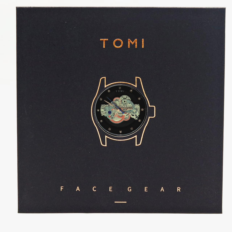 Tomi – FaceGear – Dual Strap –Black Bazel with Black Dial image 3