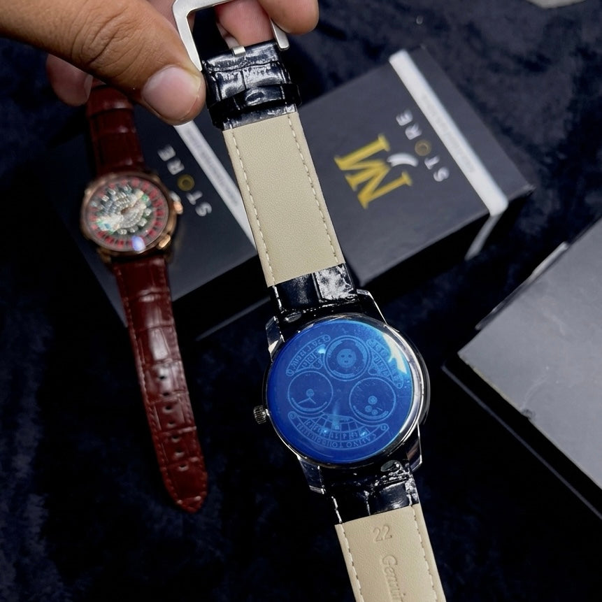 Black Luxury Roulette Casino Style Watch