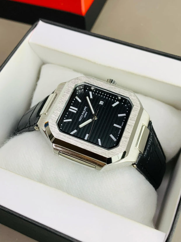 P.P Black Belt With Black Dial