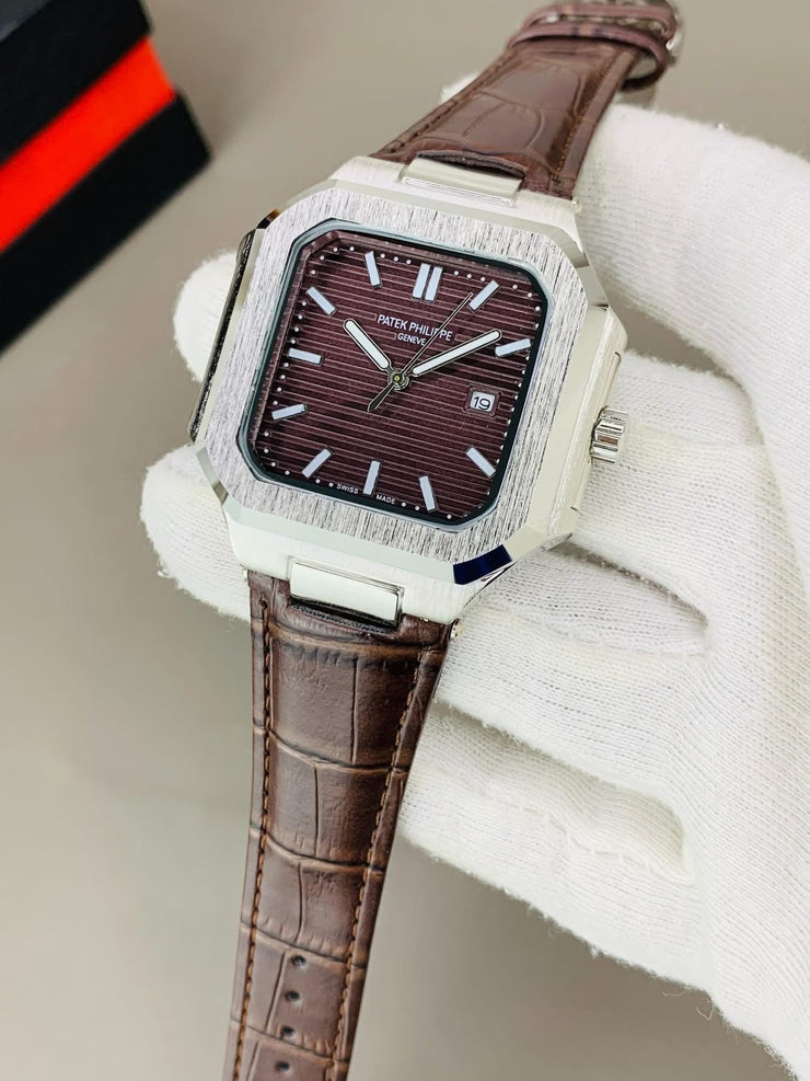 P.P Brown Belt With Brown Dial