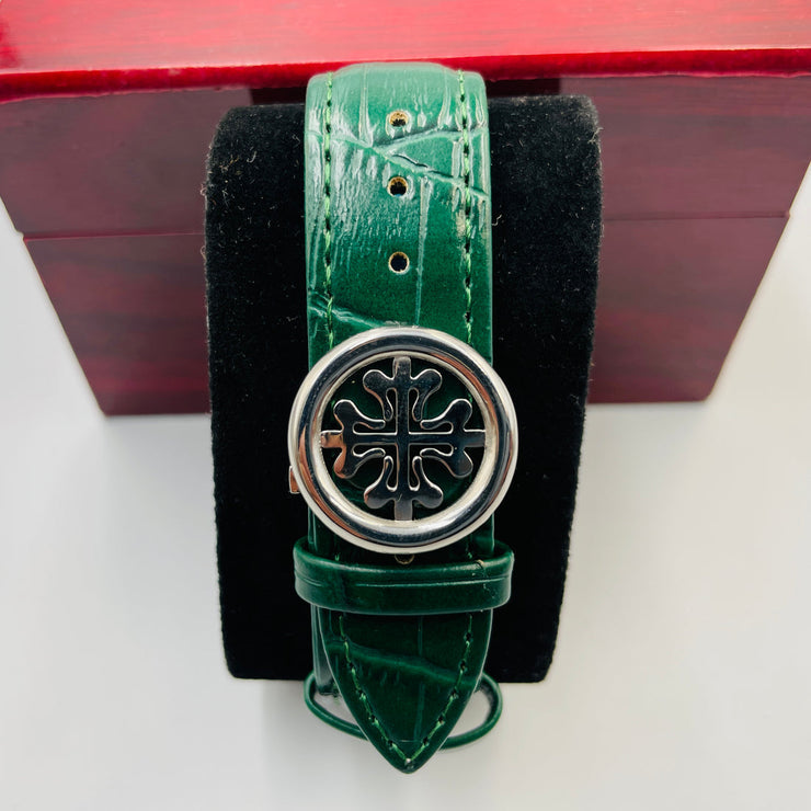 P.P Green Belt With Green Dial