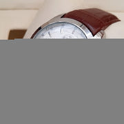 Tissot Choronograph Chain Quartz machine 1853 Leather Belt Brown Sliver  bazel (Copy) image 2