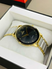 Fitron Classic Two tone chain with Black dial image 3