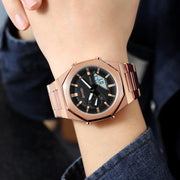 Original SKM World Time Watch Silver Rose Gold image 3