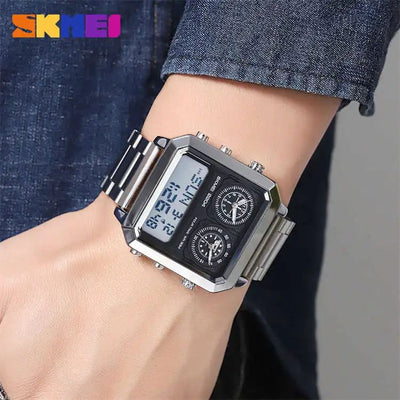 SKM  Three Machine Watch Sliver Colour image 0