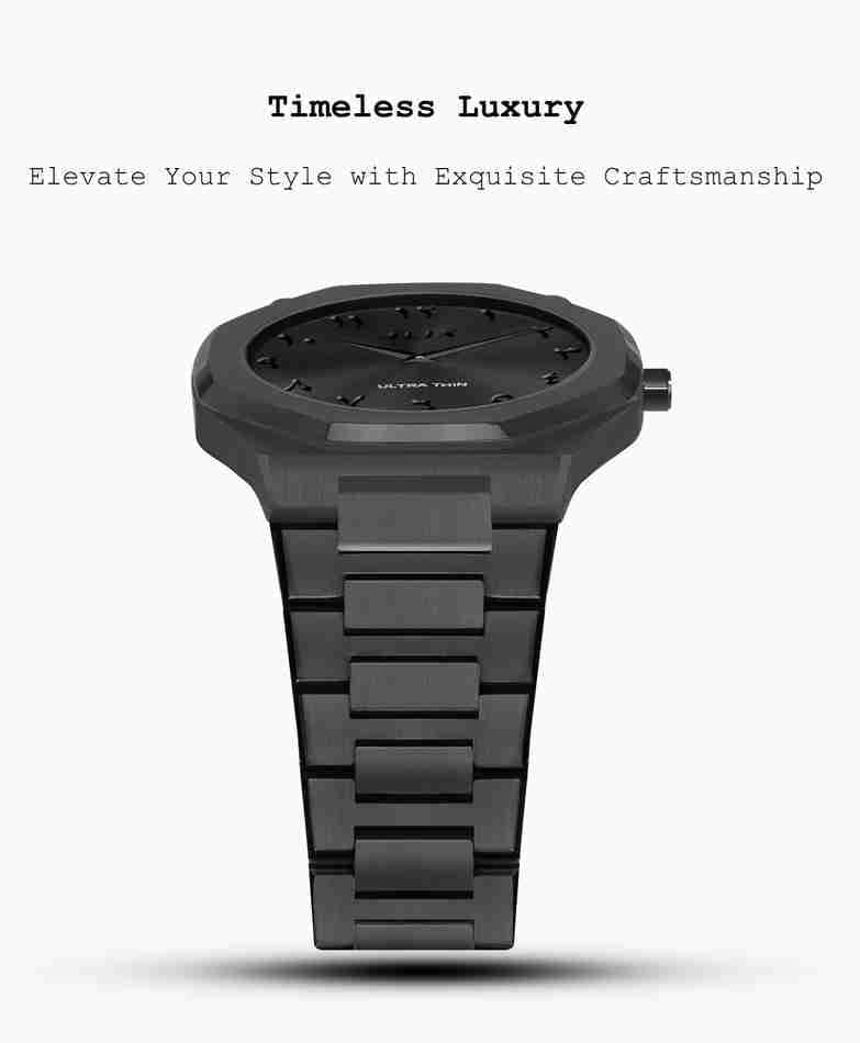 Arabic Dial full Mat Black chain image 3