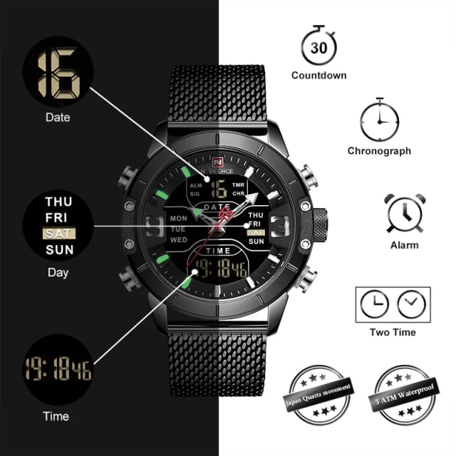 Original naviforce with Black Shepard Chain image 3