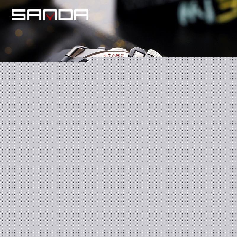 Original Sanda Sport Watch Red needle  With Black belt image 0