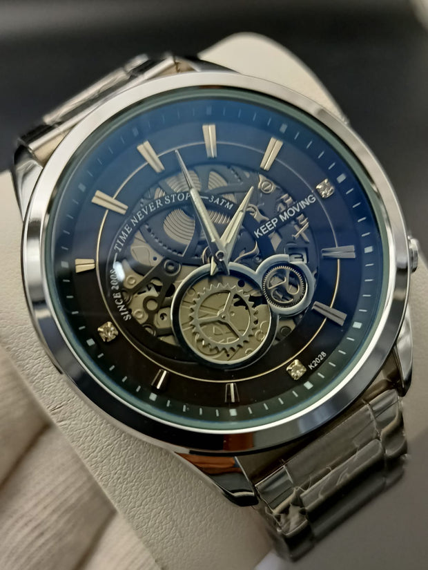 Original Keep Moving Down Sec working Watch Sliver colour image 3