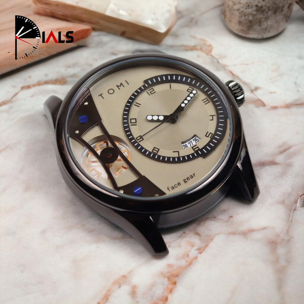 Tomi – FaceGear – Dual Strap –Black Bazel with Grey Dial image 1