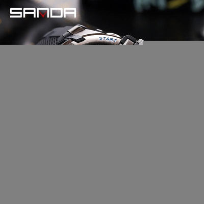 Original Sanda Sport Watch Blue needle  With Black belt image 0