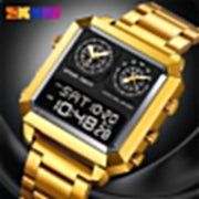 SKM  Three Machine Watch Gold Colour image 2