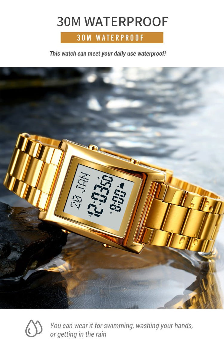 Original SKM Qibla Watch Square Gold  Colour image 3