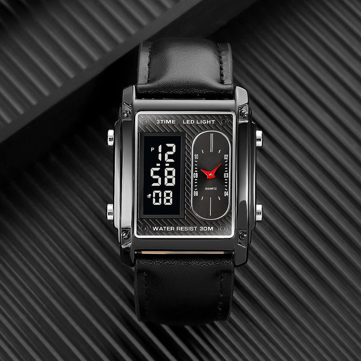 Original SKM Black belt Square Dual time image 0