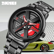 SKM  Watch BLACK CHAIN WITH RED PEDAL image 2