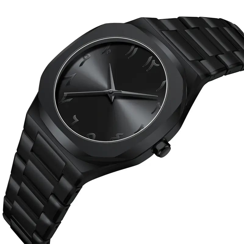 Arabic Dial full Mat Black chain image 7