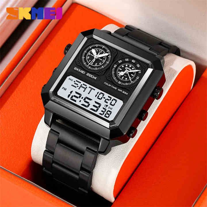 SKM Three Machine Watch Black Colour image 2