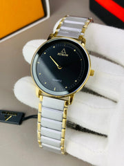 Fitron Classic Two tone chain with Black dial image 2