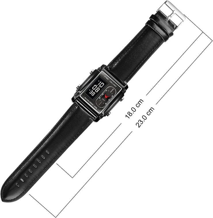Original SKM Black belt Square Dual time image 5